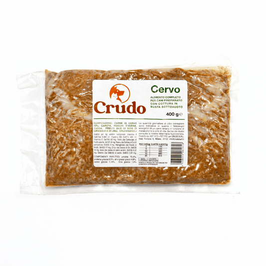 Casalinga Cotta per CANI (No Frigo) - Cervo - Sottovuoto (400 gr)