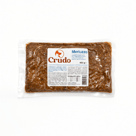 Casalinga Cotta per CANI (No Frigo) - Merluzzo - Sottovuoto (400 gr)