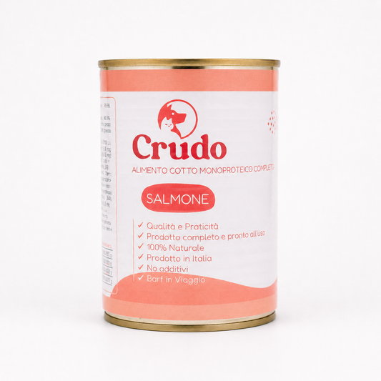 Casalinga Cotta per CANI (No Frigo) - Salmone - in Lattina (400 gr)
